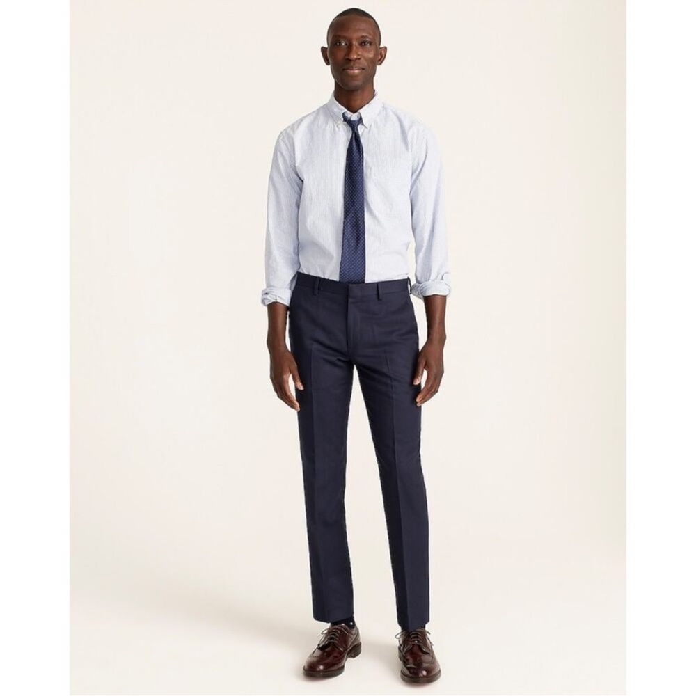 J Crew Ludlow Slim-fit pant in English cotton wool blend twill 32/34